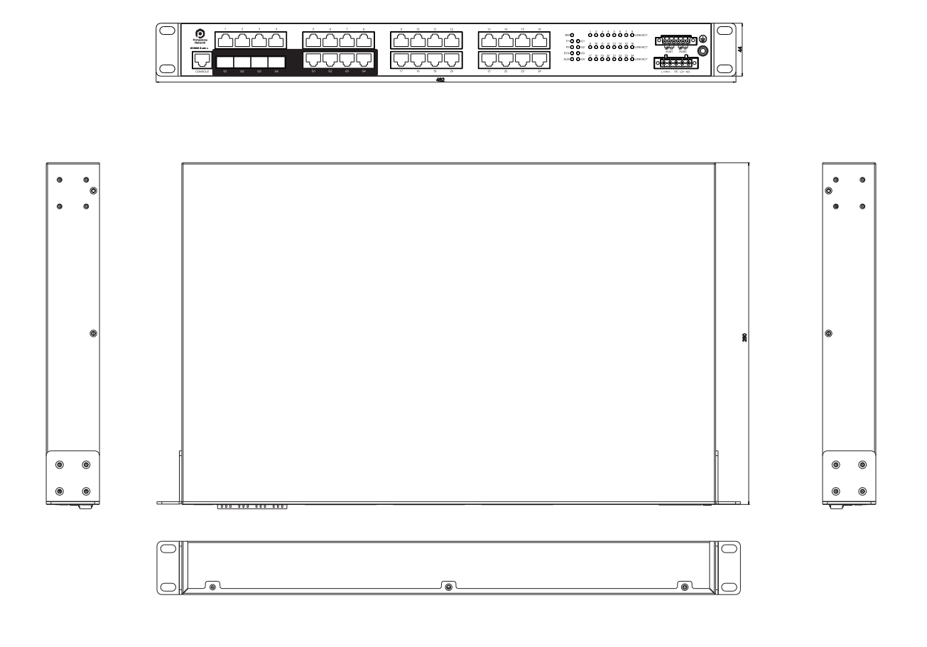 IS5000-5028 Managed Industrial Ethernet Switch 3 Layer Switch